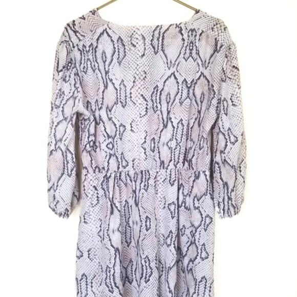 Button Front Long Sleeve Snake Print Shirt Dress Size Small New With Tag - Picture 3 of 7